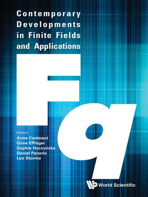cover image of Contemporary Developments In Finite Fields and Applications